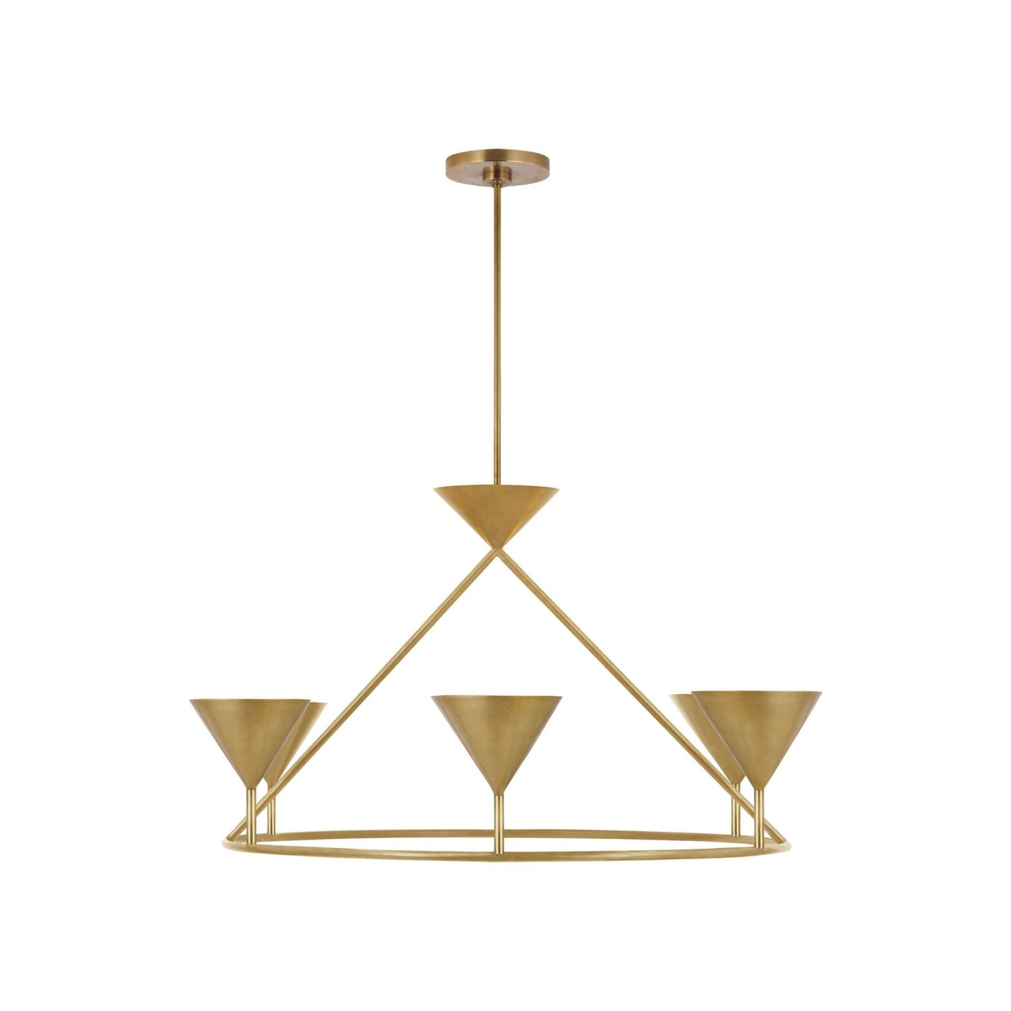 Paloma Contreras Orsay Large Ring Chandelier - Brass Pendant Light Bloomingdales Lighting Brass