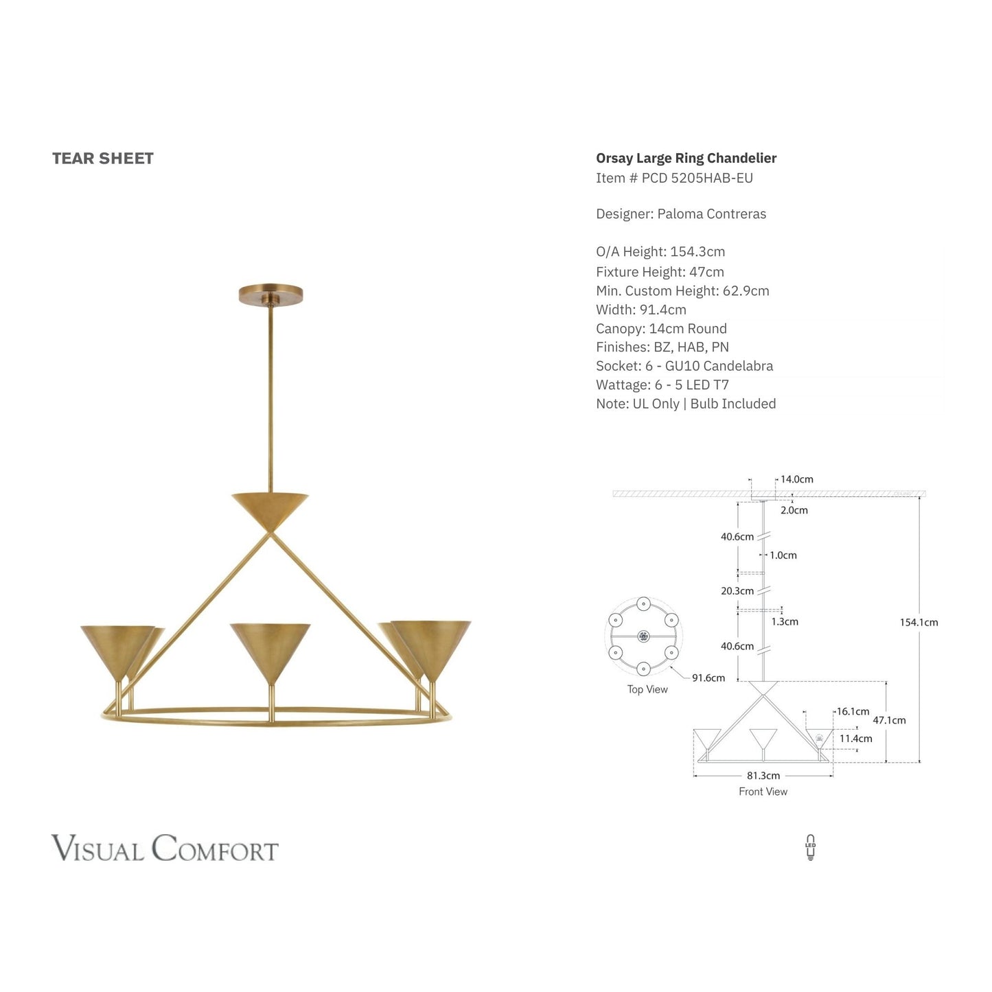 Paloma Contreras Orsay Large Ring Chandelier Pendant Light Bloomingdales Lighting