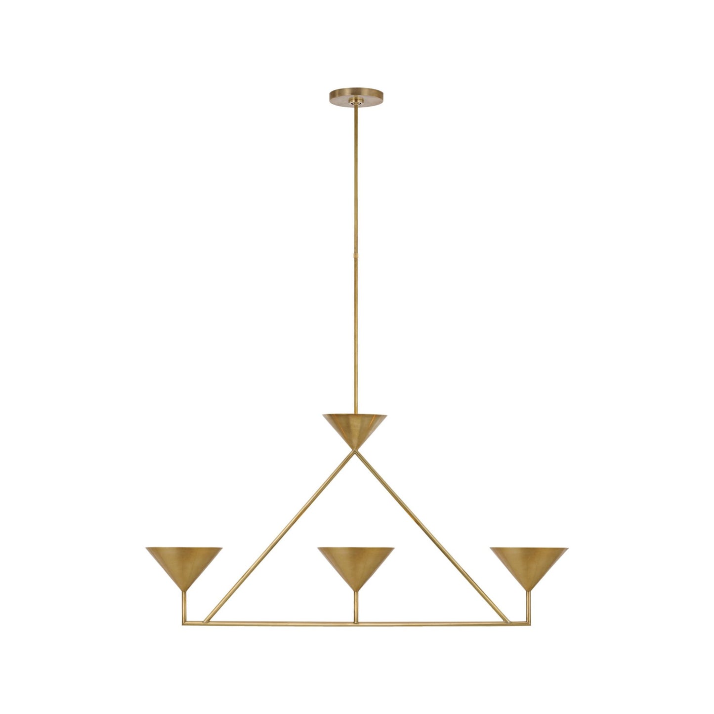 Paloma Contreras Orsay Medium 3-Light Linear Chandelier - Brass Pendant Light Bloomingdales Lighting Brass
