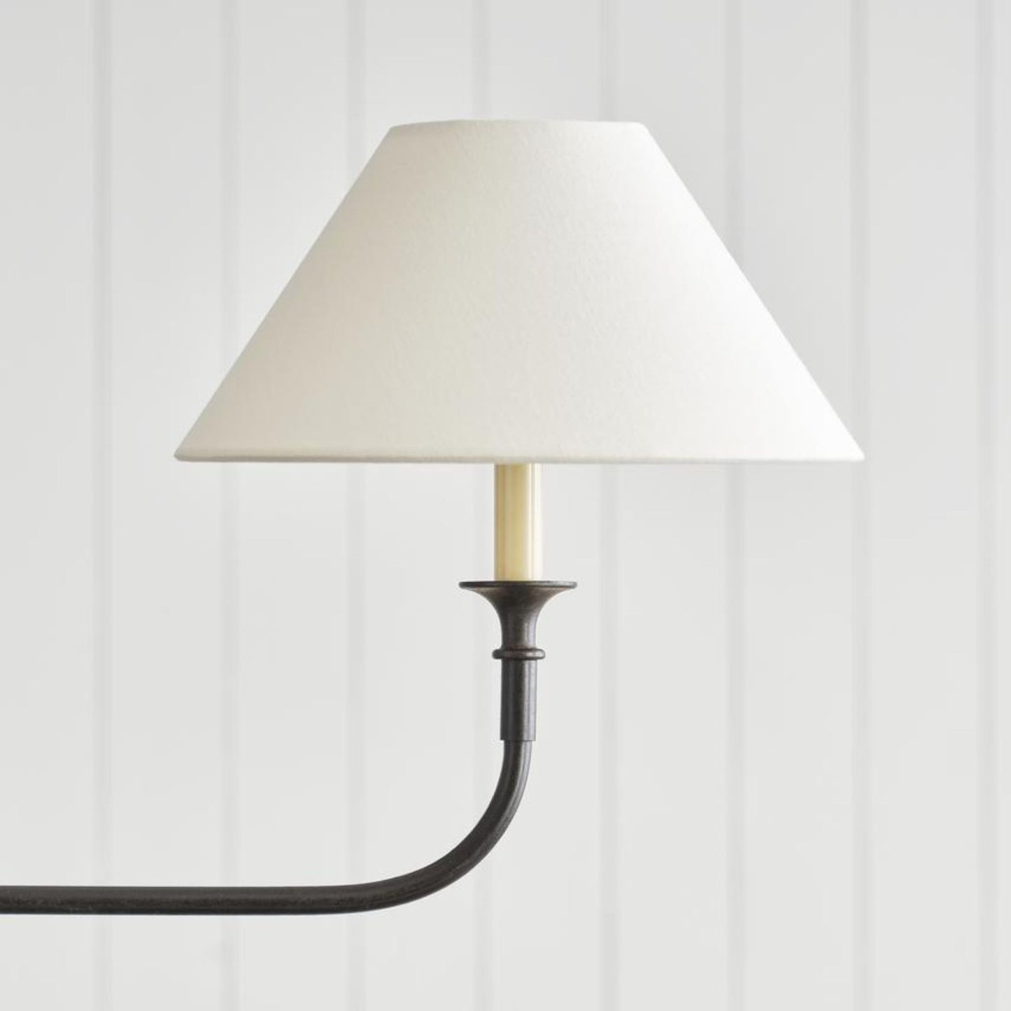 Thomas O'Brien Piaf Large Two-Light Linear Pendant Light - Aged Iron with Ebonized Oak Pendant Light Bloomingdales Lighting