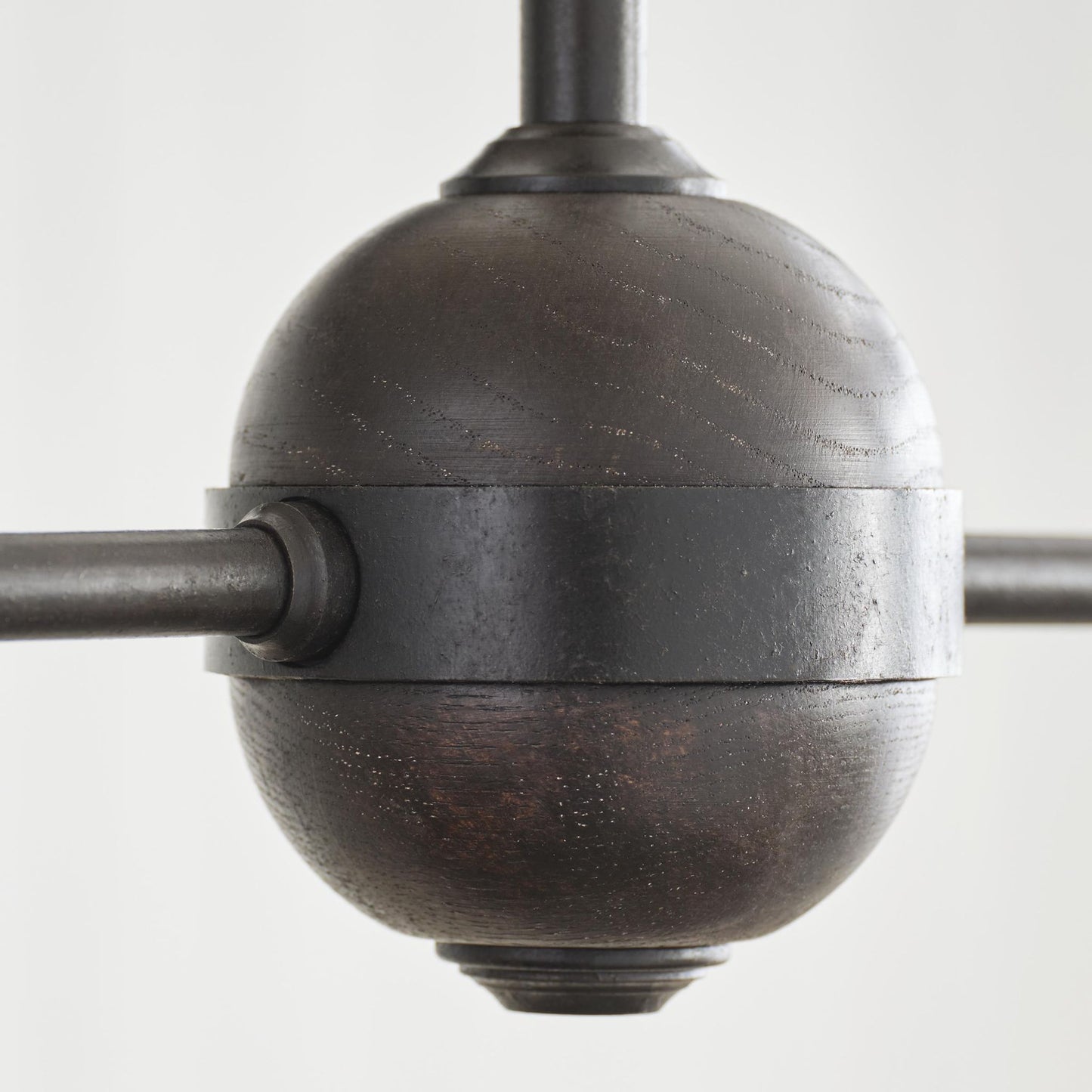Thomas O'Brien Piaf Large Two-Light Linear Pendant Light - Aged Iron with Ebonized Oak Pendant Light Bloomingdales Lighting