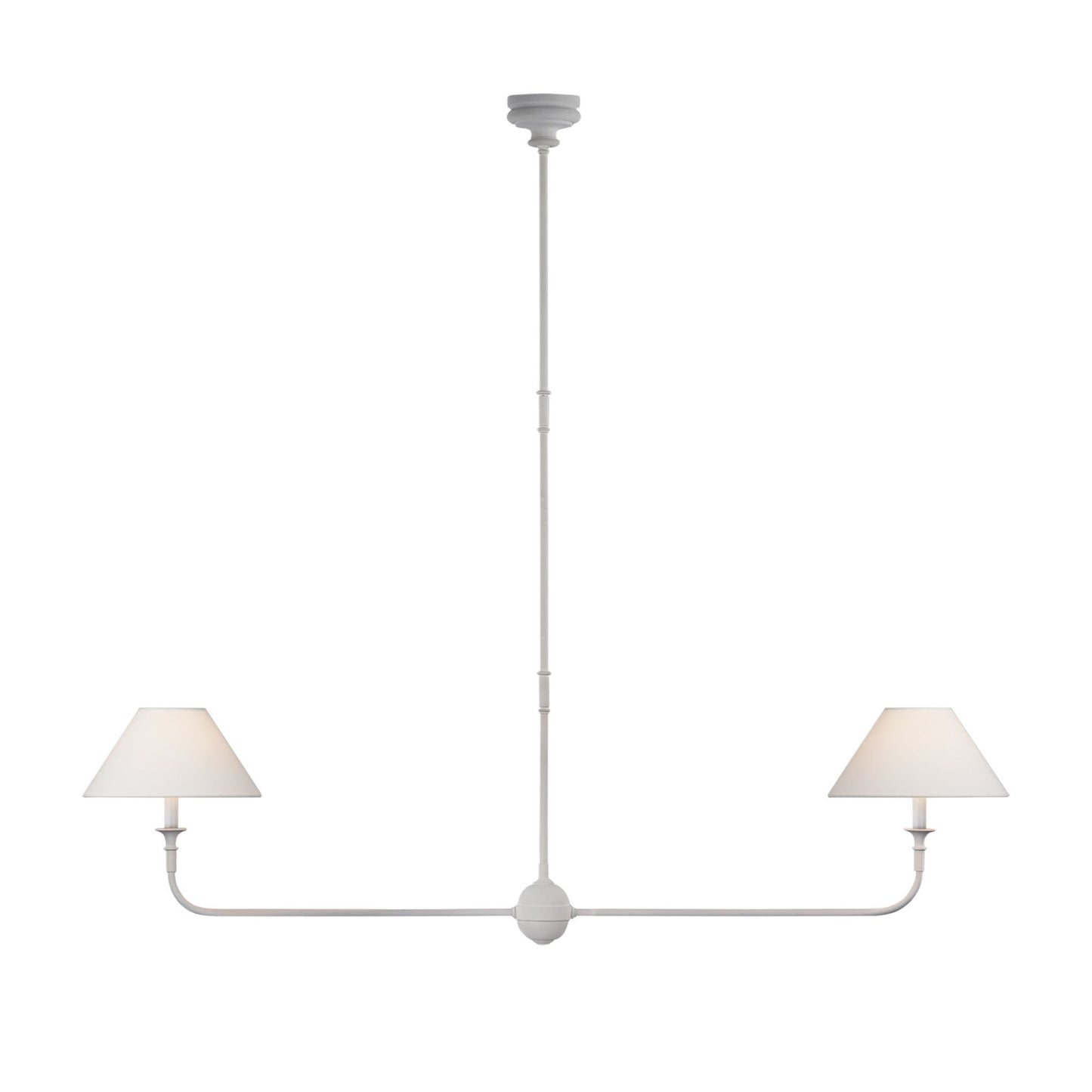 Thomas O'Brien Piaf Large Two-Light Linear Pendant Light - Plaster White Pendant Light Bloomingdales Lighting Plaster White