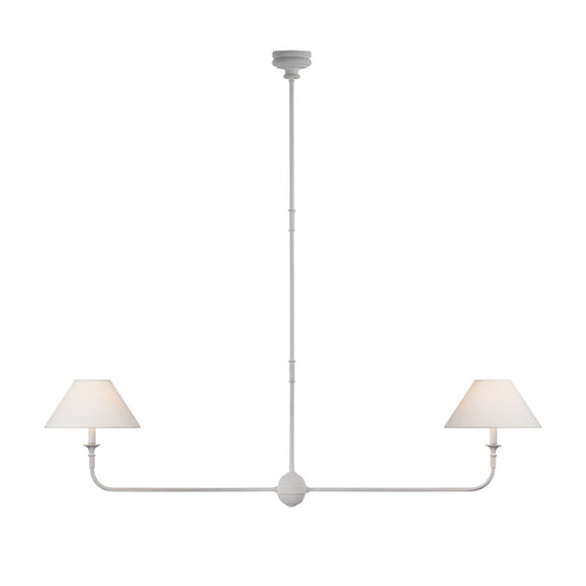 Thomas O'Brien Piaf Large Two-Light Linear Pendant Light - Plaster White Pendant Light Bloomingdales Lighting Plaster White