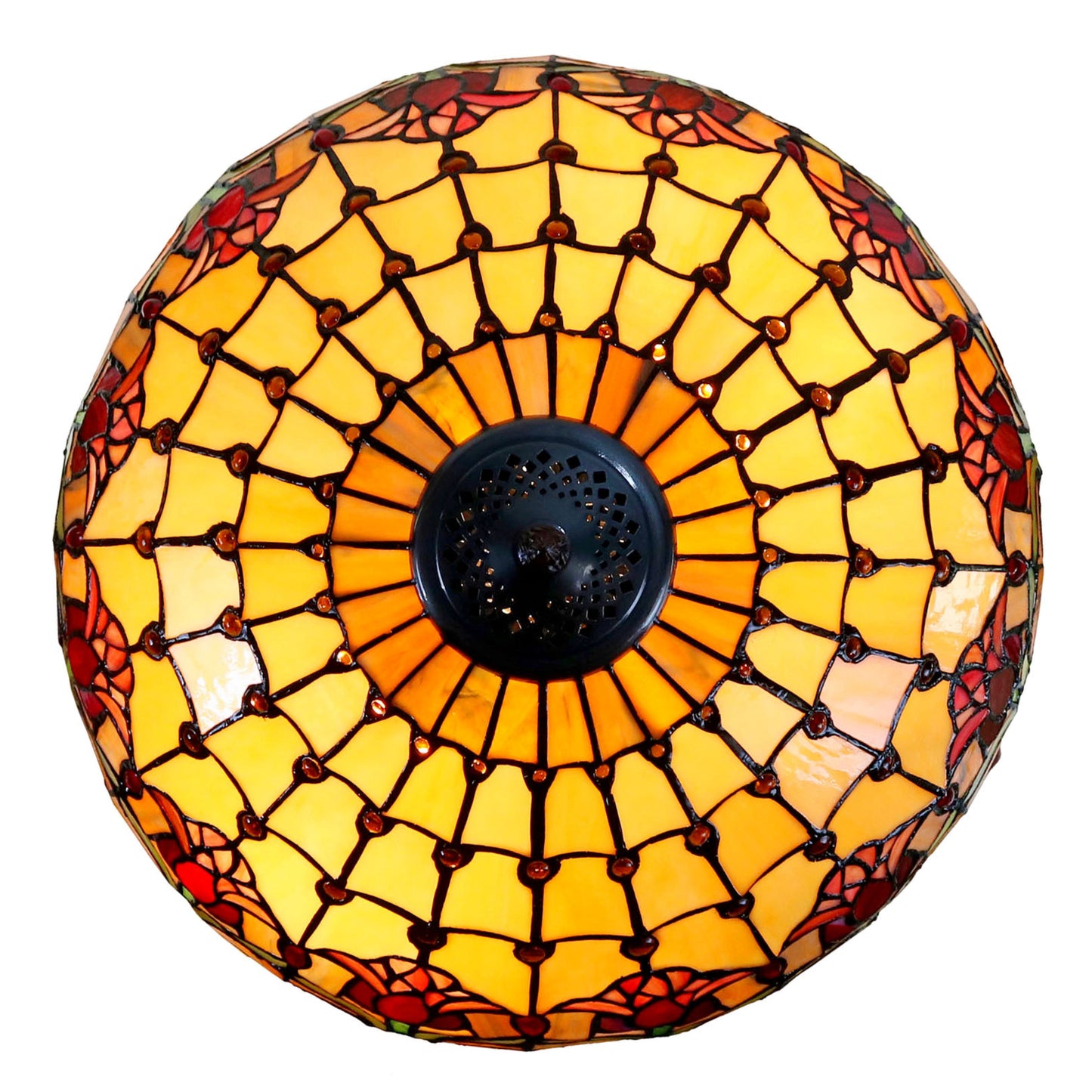 Red Tulip Stained Glass Table Lamp Table Lamp G&G Bros