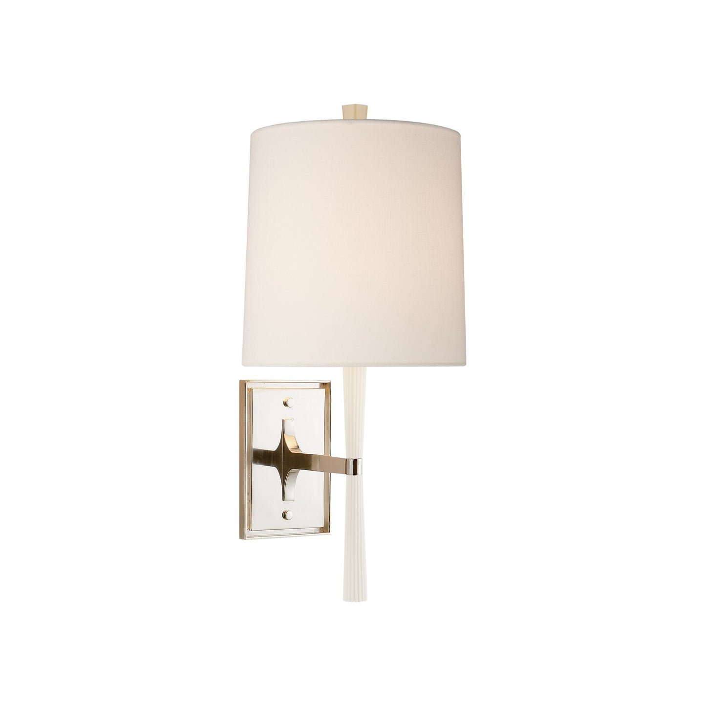Barbara Barry Refined Rib Linen Wall Sconce Wall Light Bloomingdales Lighting Polished Nickel
