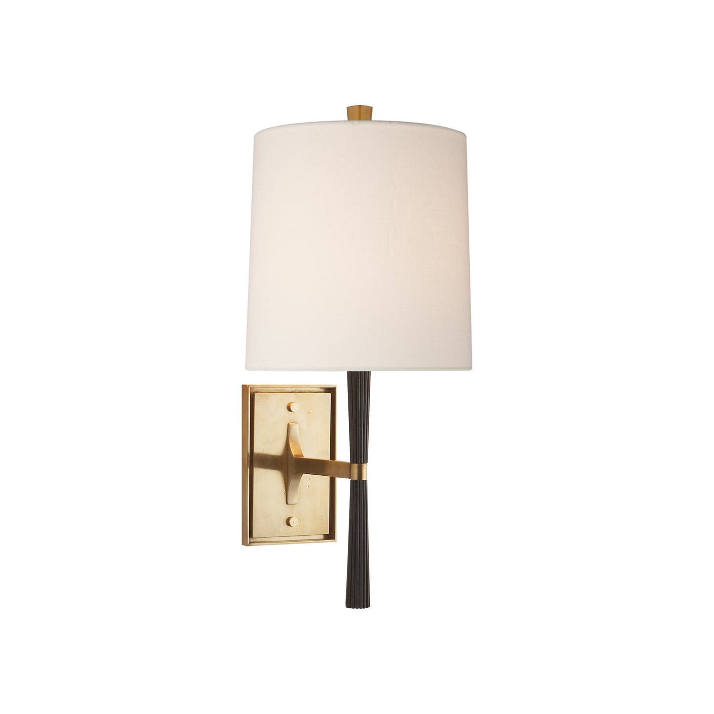 Barbara Barry Refined Rib Linen Wall Sconce Wall Light Bloomingdales Lighting Ebony