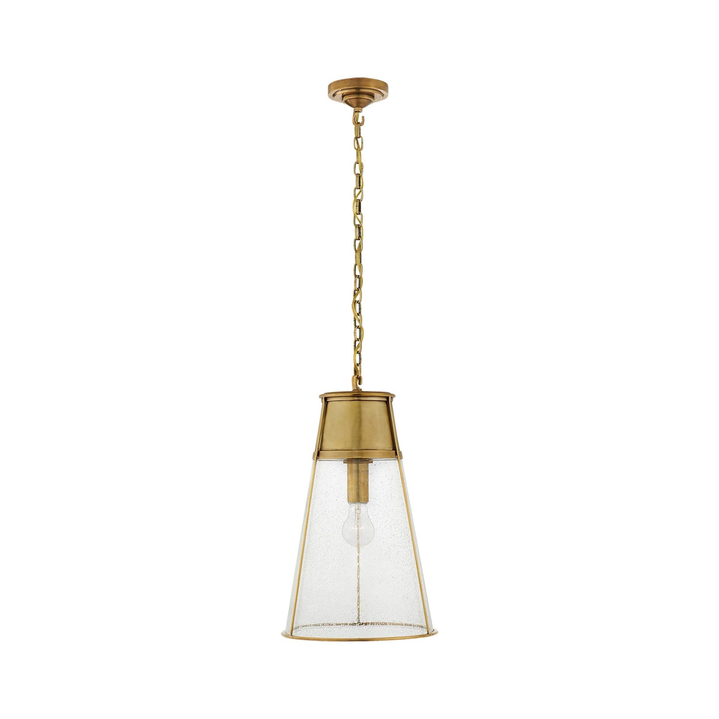 Thomas O'Brien Robinson Large Seeded Glass Pendant Light - Brass Pendant Light Bloomingdales Lighting Brass