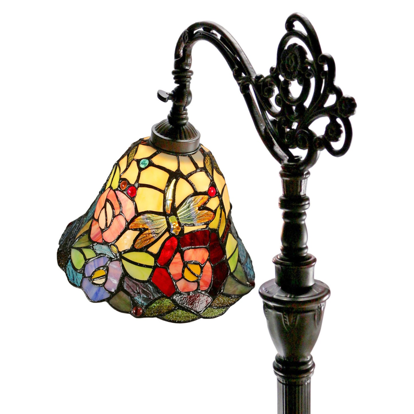 Rosita Edwardian Stained Glass Floor Lamp Floor Lamp G&G Bros