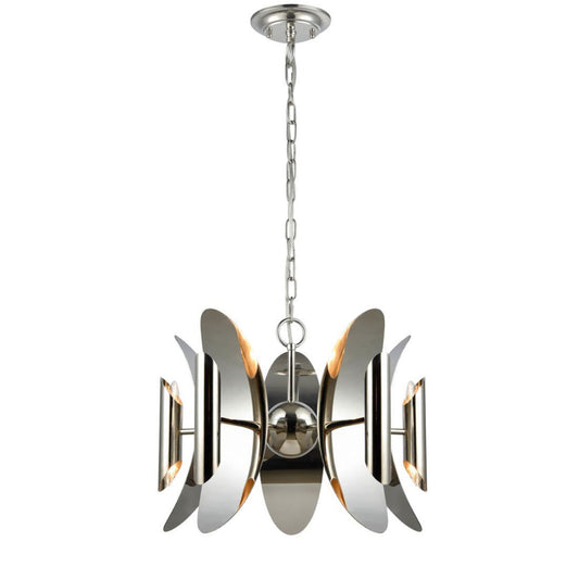 STRATO Abstract Hardware With Stainless Steel Pendant Light - Polished Nickel Pendant Light CLA Lighting