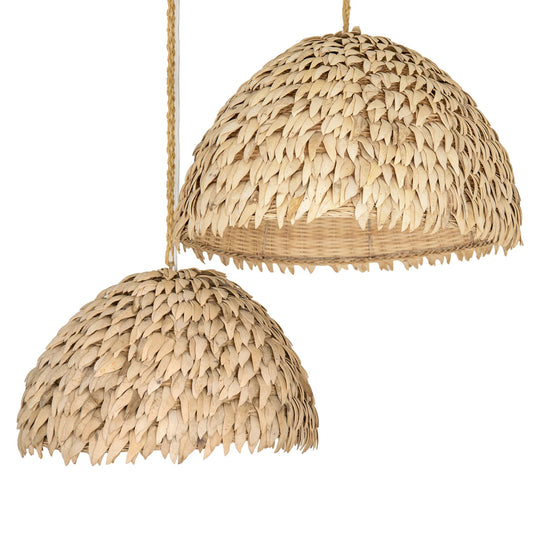Sade Small Coconut Thin Dome Pendant Light Pendant Light Bisque Interiors Small