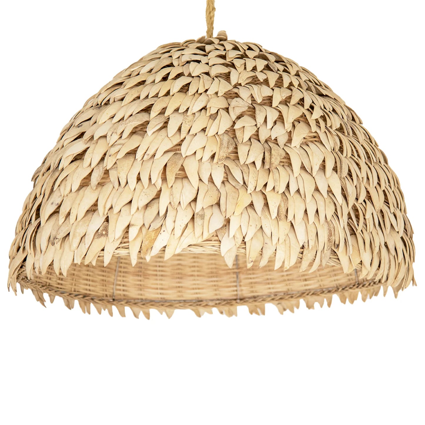 Sade Small Coconut Thin Dome Pendant Light Pendant Light Bisque Interiors Large