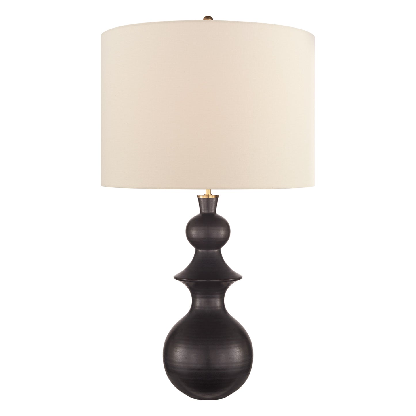 Kate Spade Saxon Large Linen Table Lamp - Metallic Black Table Lamp Bloomingdales Lighting
