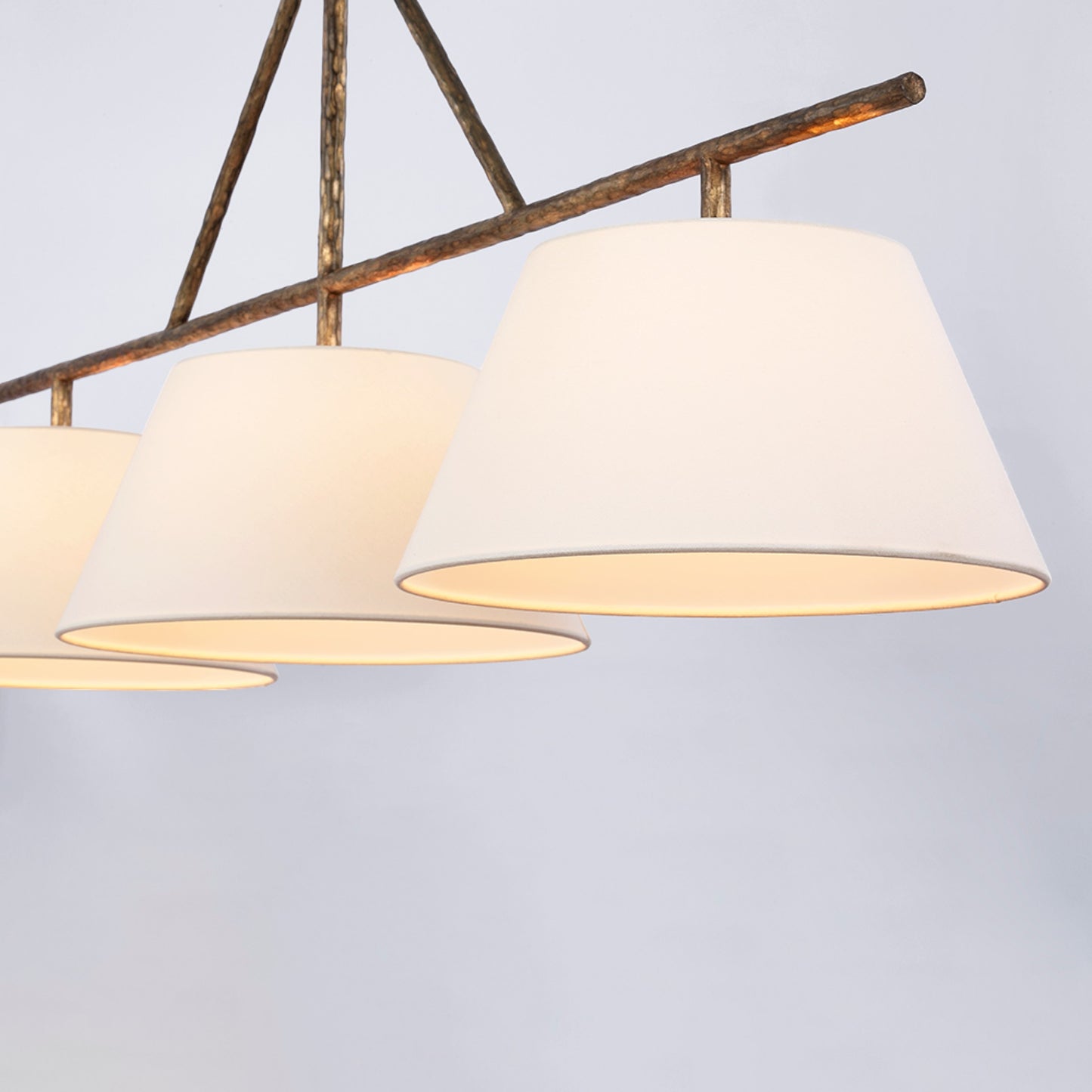 Suzanne Kasler Collette Large Linear Pendant Light - Gilded Iron Pendant Light Bloomingdales Lighting