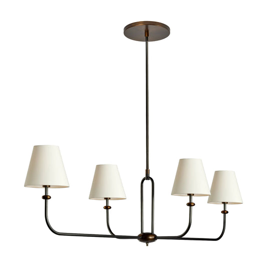 Terri Shannon Lumiere Linear Pendant Light - Bronze & Aged Brass Pendant Light Bloomingdales Lighting