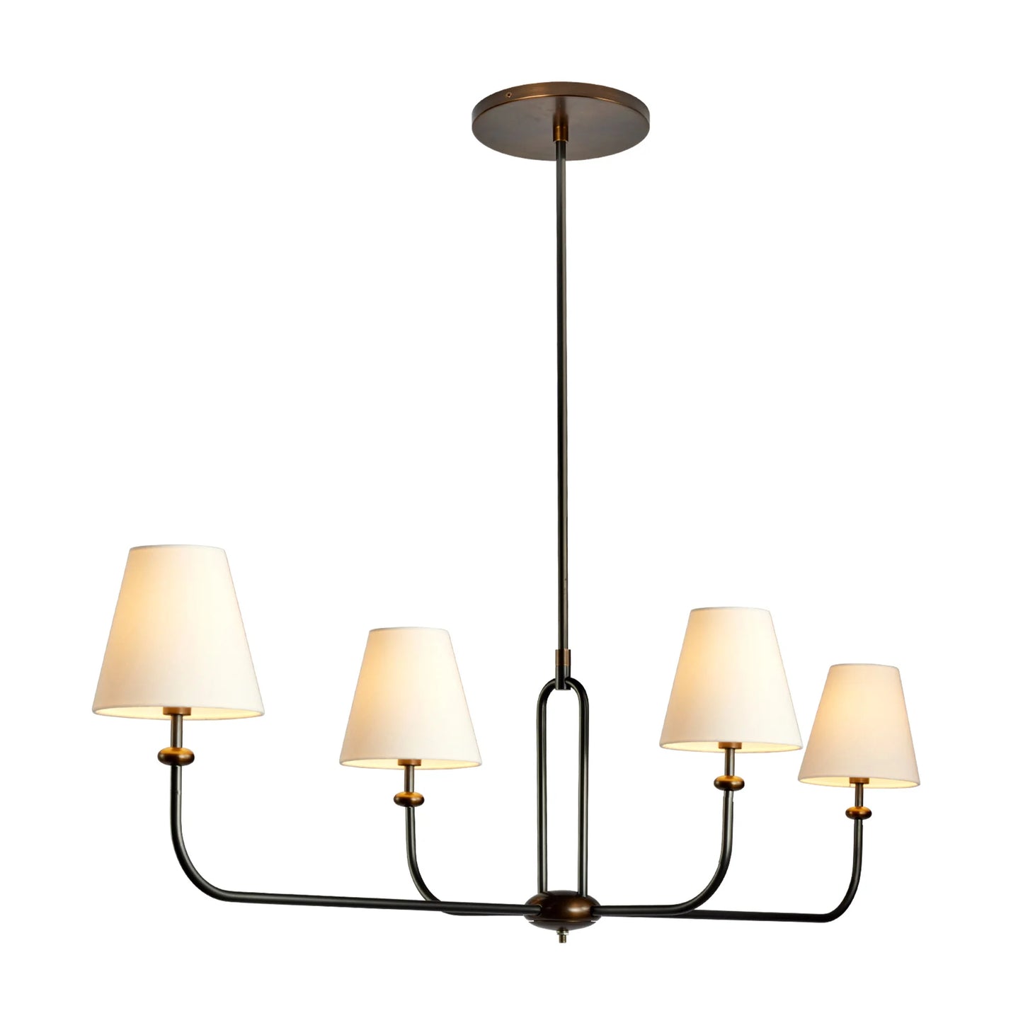 Terri Shannon Lumiere Linear Pendant Light - Bronze & Aged Brass Pendant Light Bloomingdales Lighting