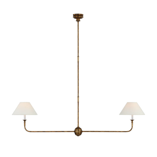 Thomas O'Brien Piaf Large Two-Light Linear Pendant Light - Gild Pendant Light Bloomingdales Lighting Gild