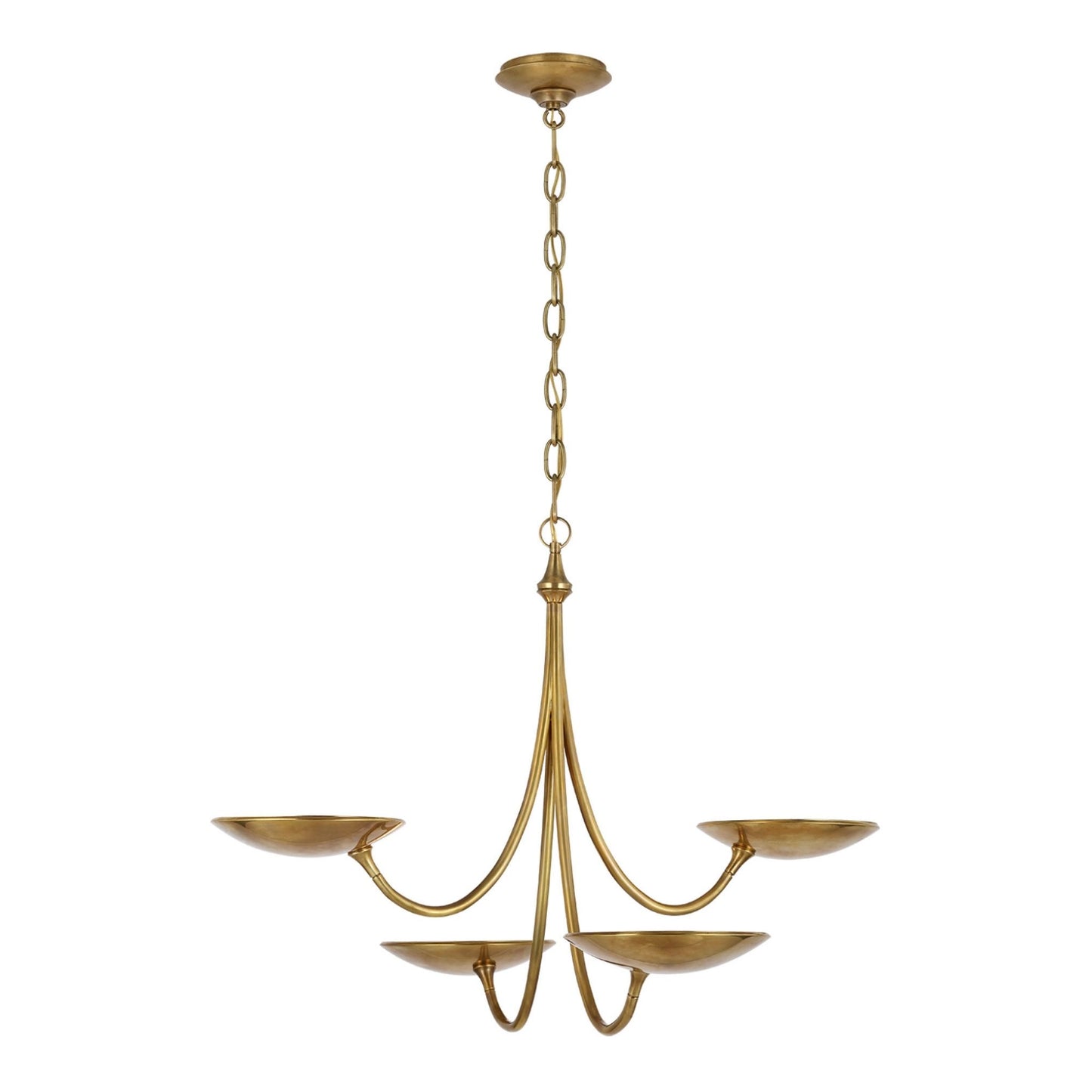 Thomas O'Brien Keira Medium Chandelier - Bronze and Brass Pendant Light Bloomingdales Lighting Brass M