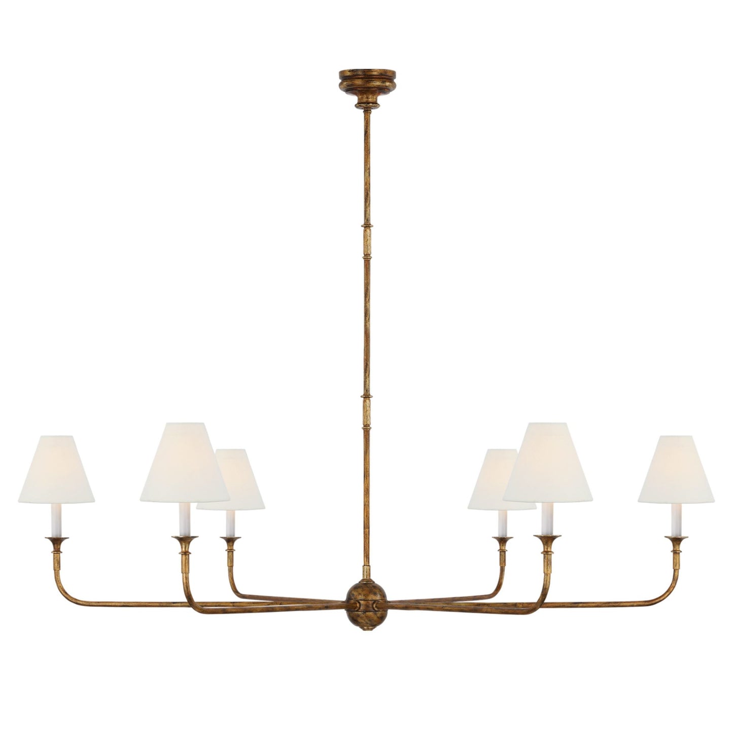 Thomas O'Brien Piaf Large Chandelier - Aged Iron and Ebonized Oak Pendant Light Bloomingdales Lighting Antique Gild Grande