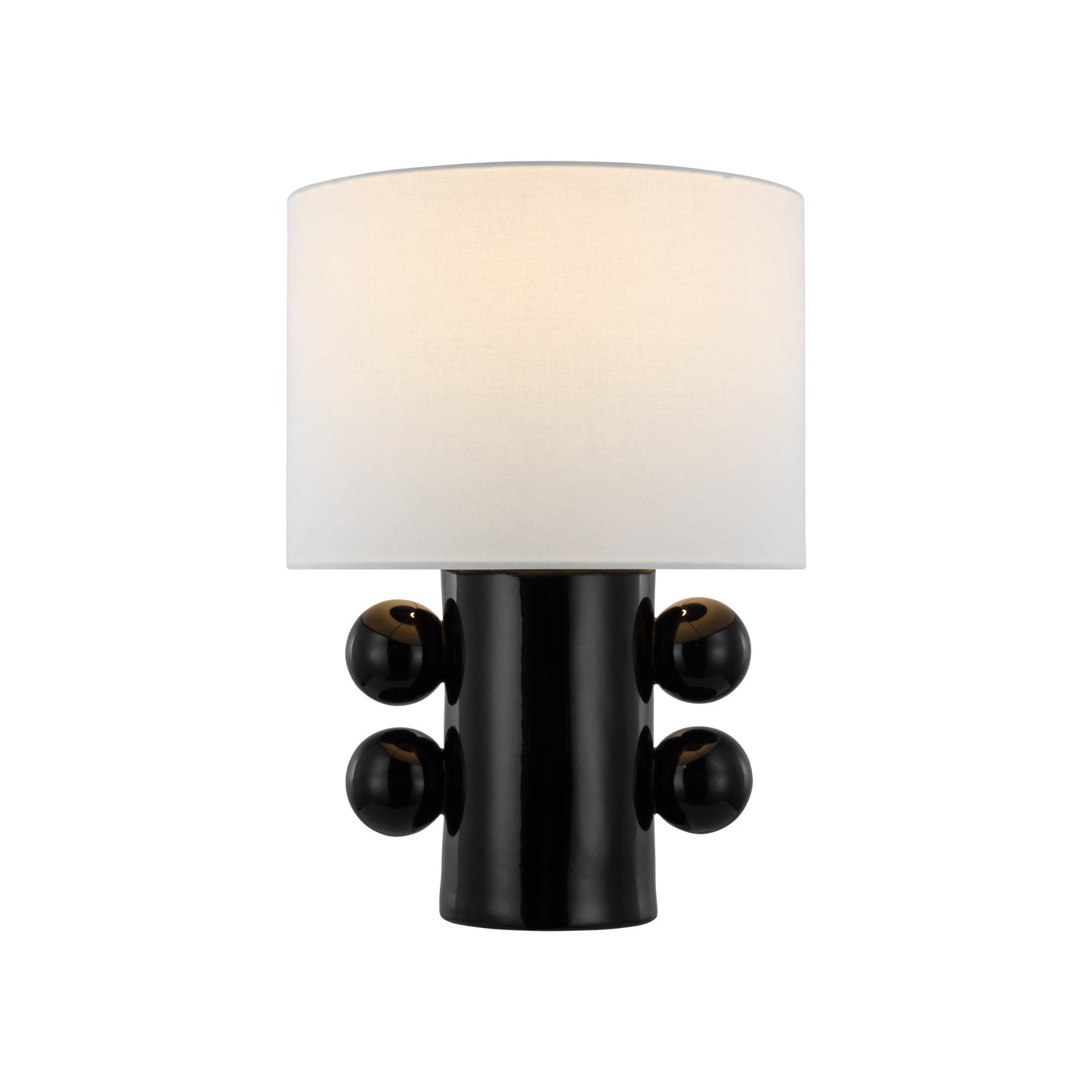 Kelly Wearstler Tiglia Linen Low Table Lamp - Black Table Lamp Bloomingdales Lighting Black Small