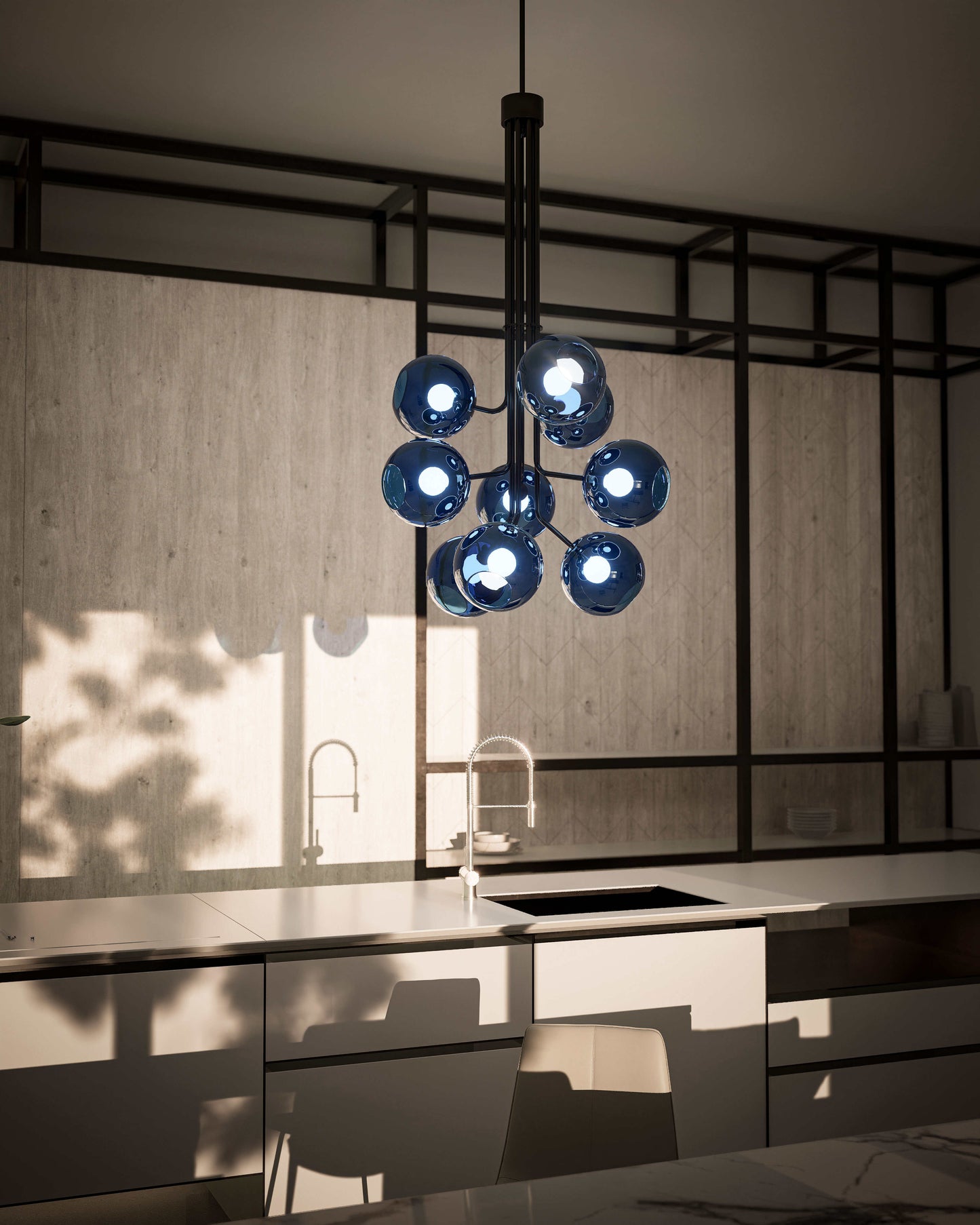 Tree of Light Nine Branch Chandelier Chandelier ILANEL