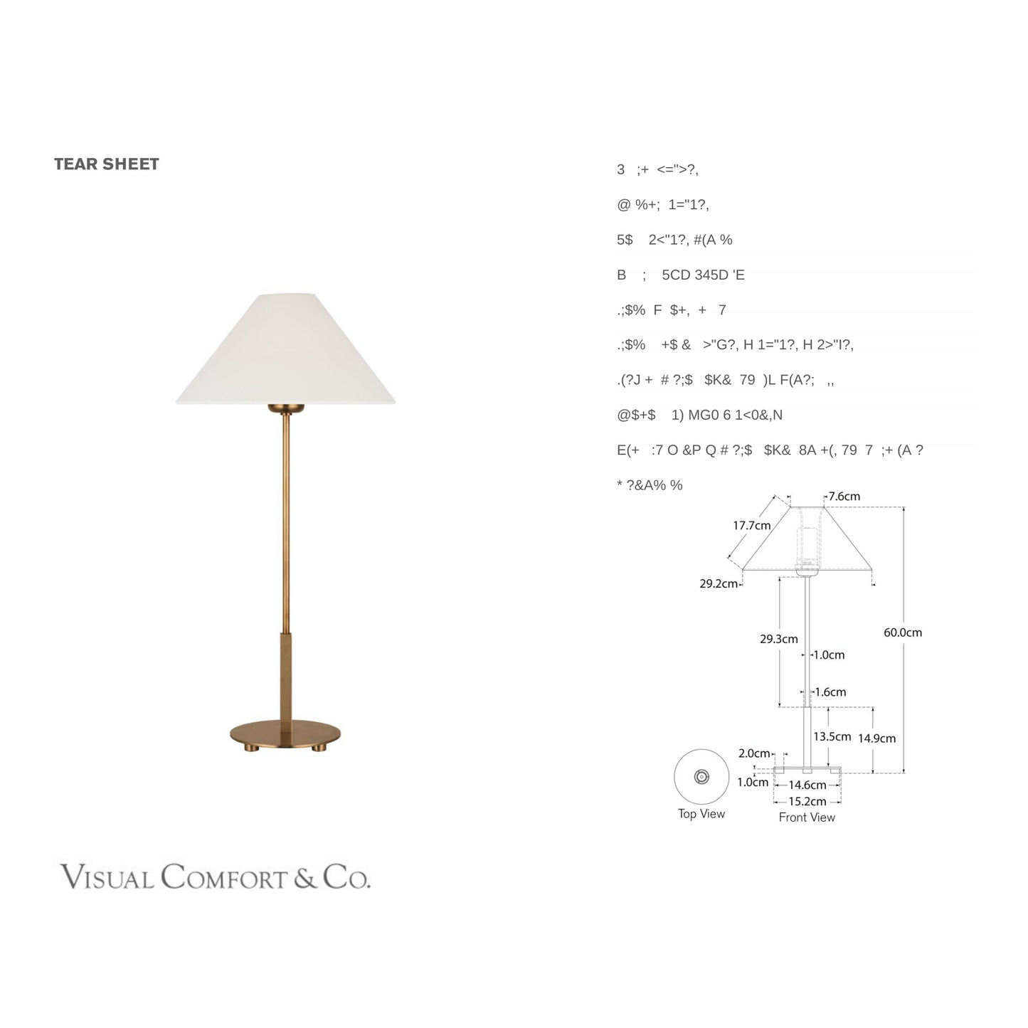 J. Randall Powers Hackney 24" Cordless Buffet Lamp - Antique Brass Table Lamp Bloomingdales Lighting