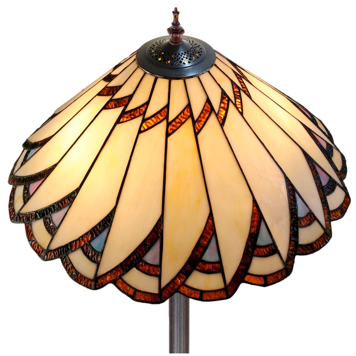 Vermont Tiffany Stained Glass Floor Lamp Floor Lamp G&G Bros