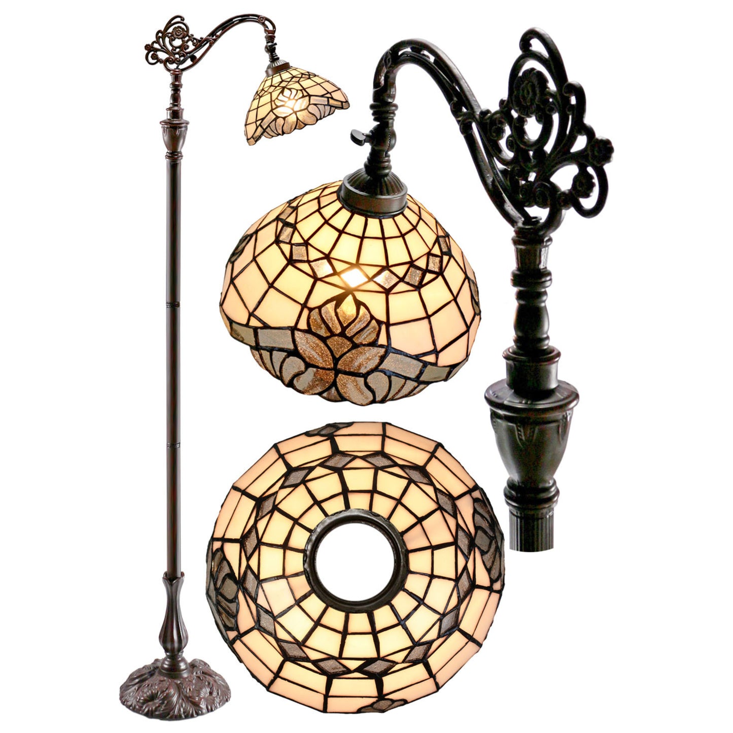 Vienna Edwardian Stained Glass Floor Lamp Floor Lamp G&G Bros