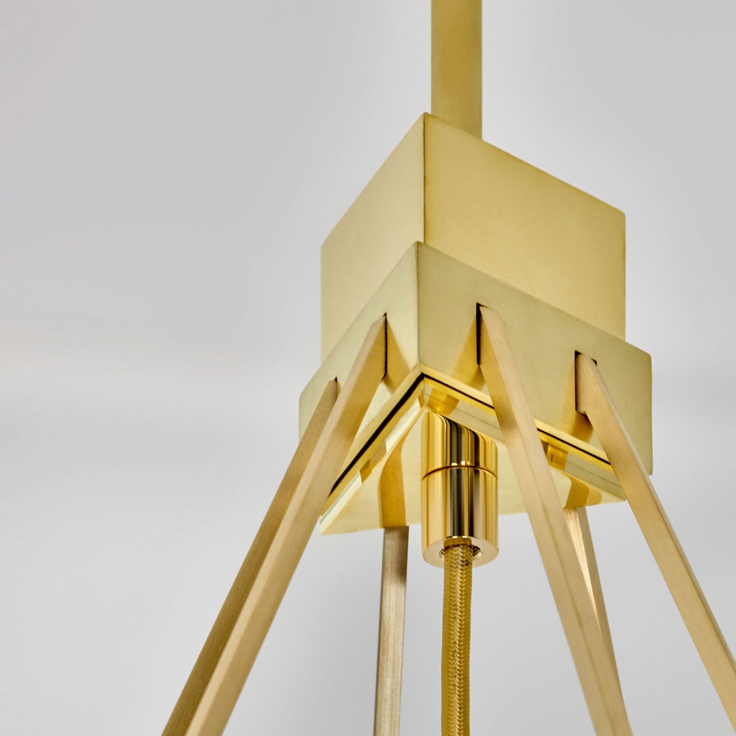 Urban Electric Co. Yves Hang Hewn Brass & Pot White Regular Chandelier Pendant Light Bloomingdales Lighting