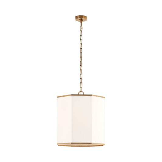 AERIN Laban Hanging Linen Shade Pendant Light - Brass Pendant Light Bloomingdales Lighting