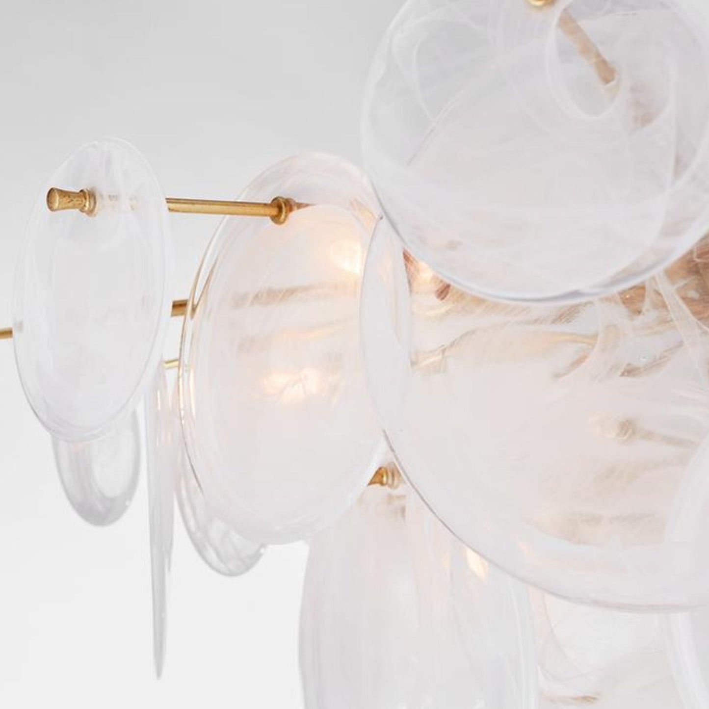 AERIN Loire Gold Large Glass Chandelier Pendant Light Bloomingdales Lighting