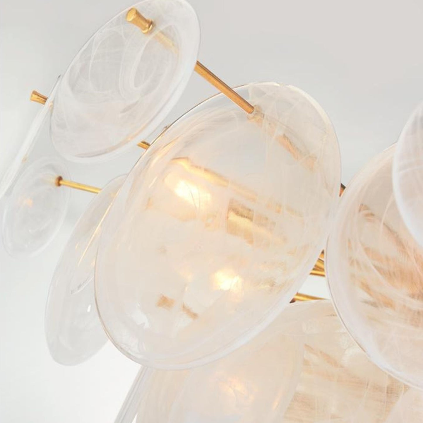AERIN Loire Gold Large Glass Chandelier Pendant Light Bloomingdales Lighting