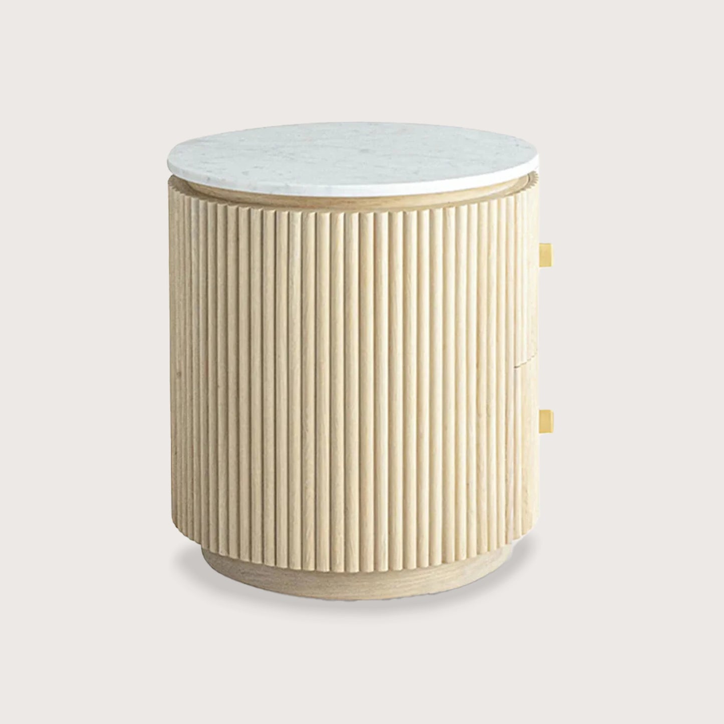 Allure Circular Marble Bedside Table Bedside Table Raffine