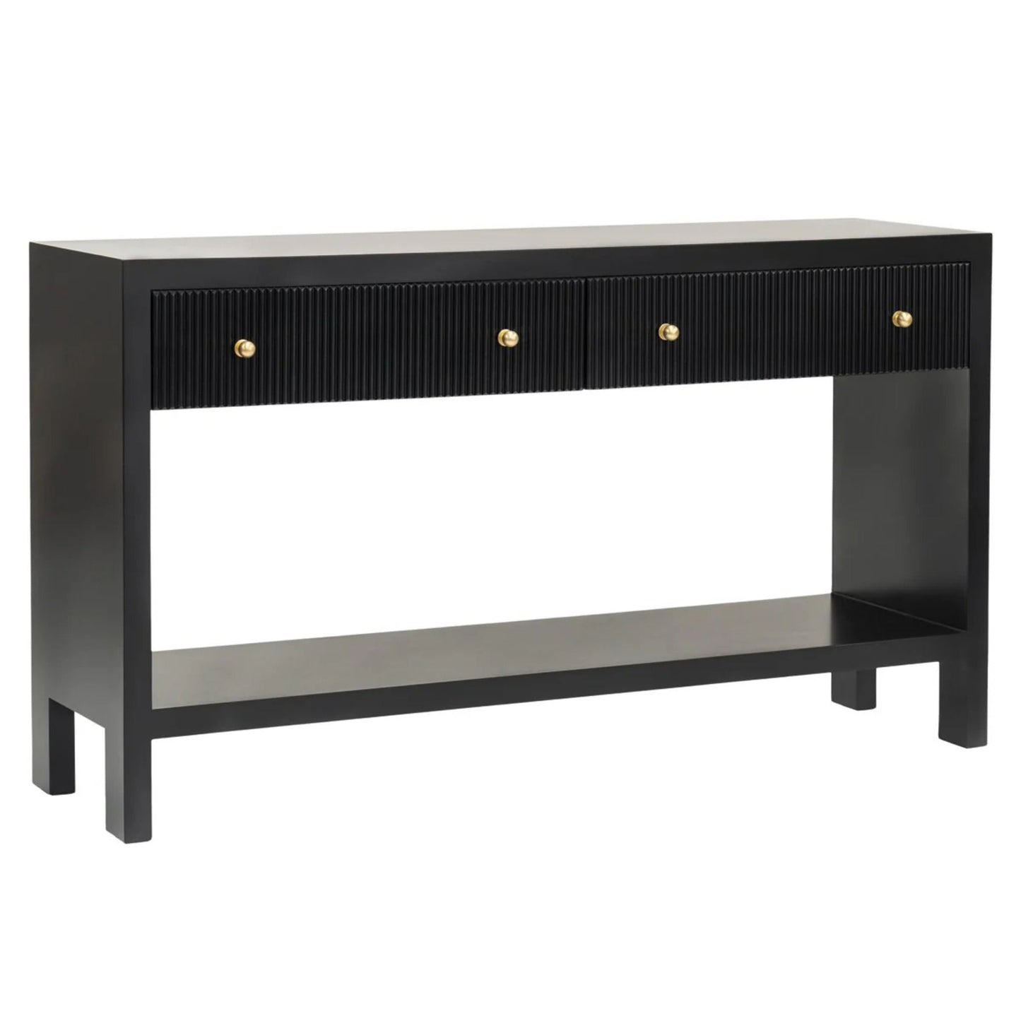 Ariana Two Drawer Console Table - Black Console Table Cafe Lighting & Living
