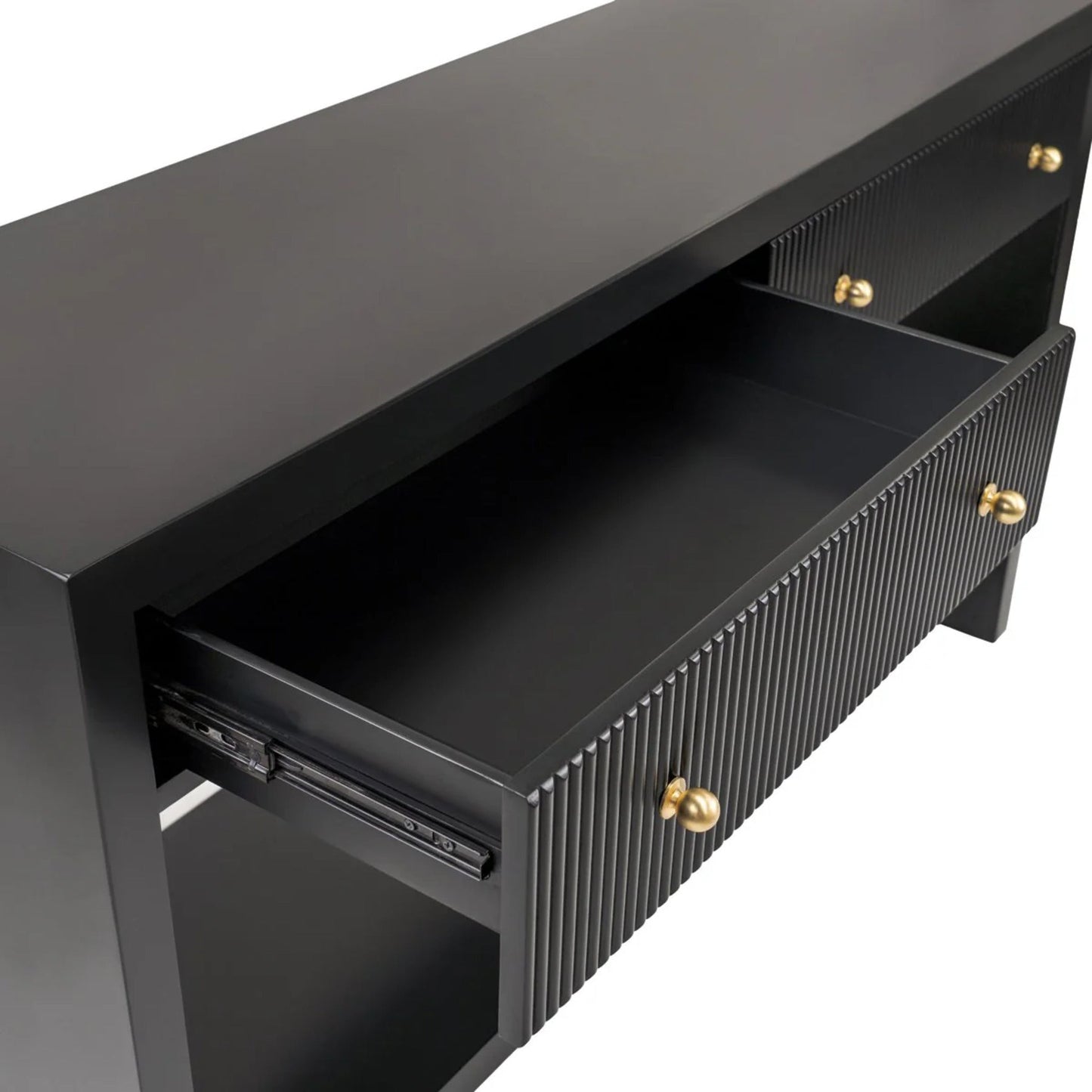 Ariana Two Drawer Console Table - Black Console Table Cafe Lighting & Living