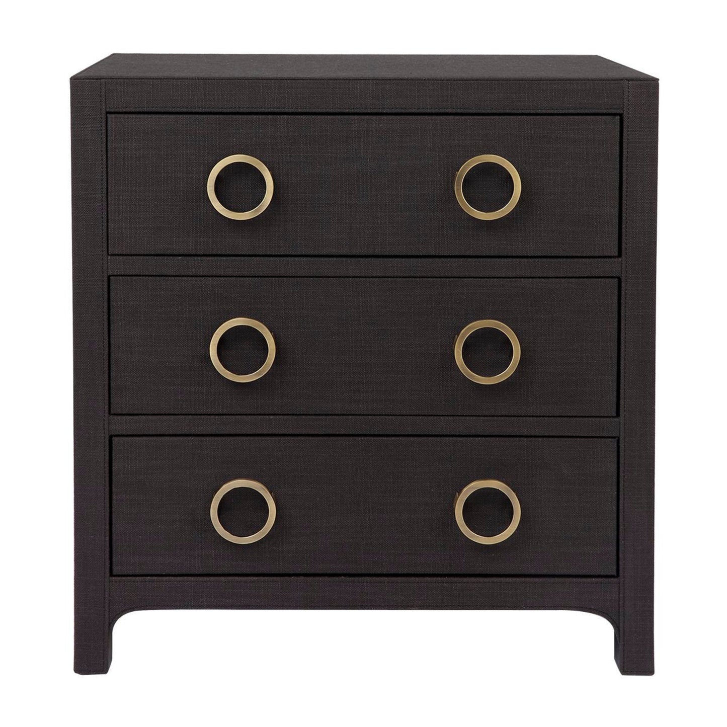 Astley Upholstered Linen Bedside Table - Charcoal Bedside Table Cafe Lighting & Living