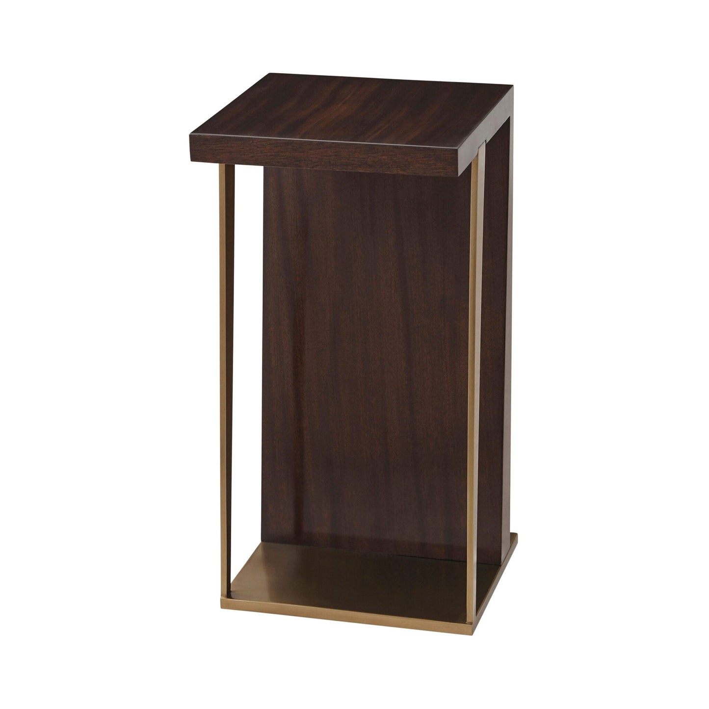 Avenue Montaigne Genevieve Accent Mahogany Side Table - Brass Side Table Bloomingdales