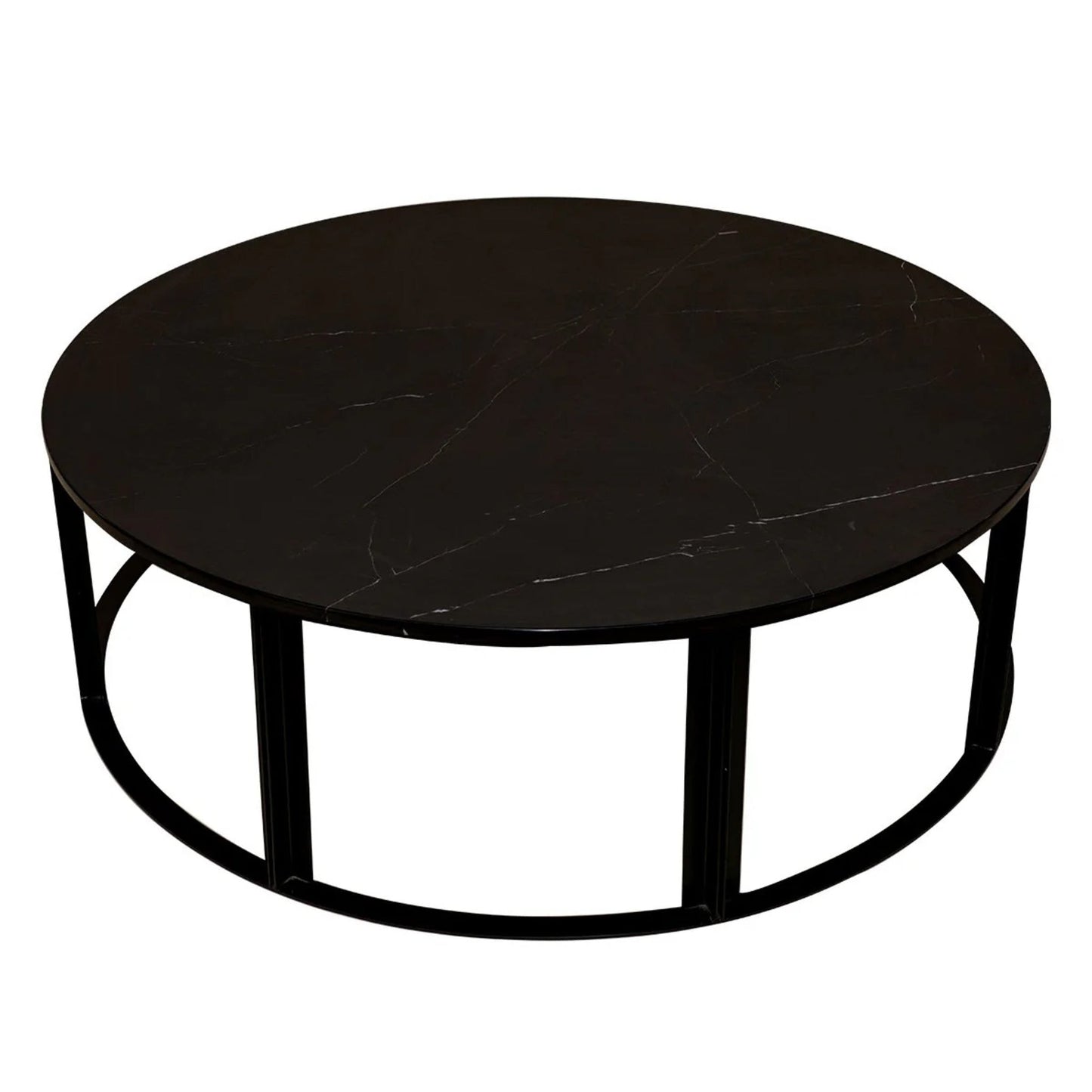 Bowie Marble Large Coffee Table - Black Coffee Table Cafe Lighting & Living