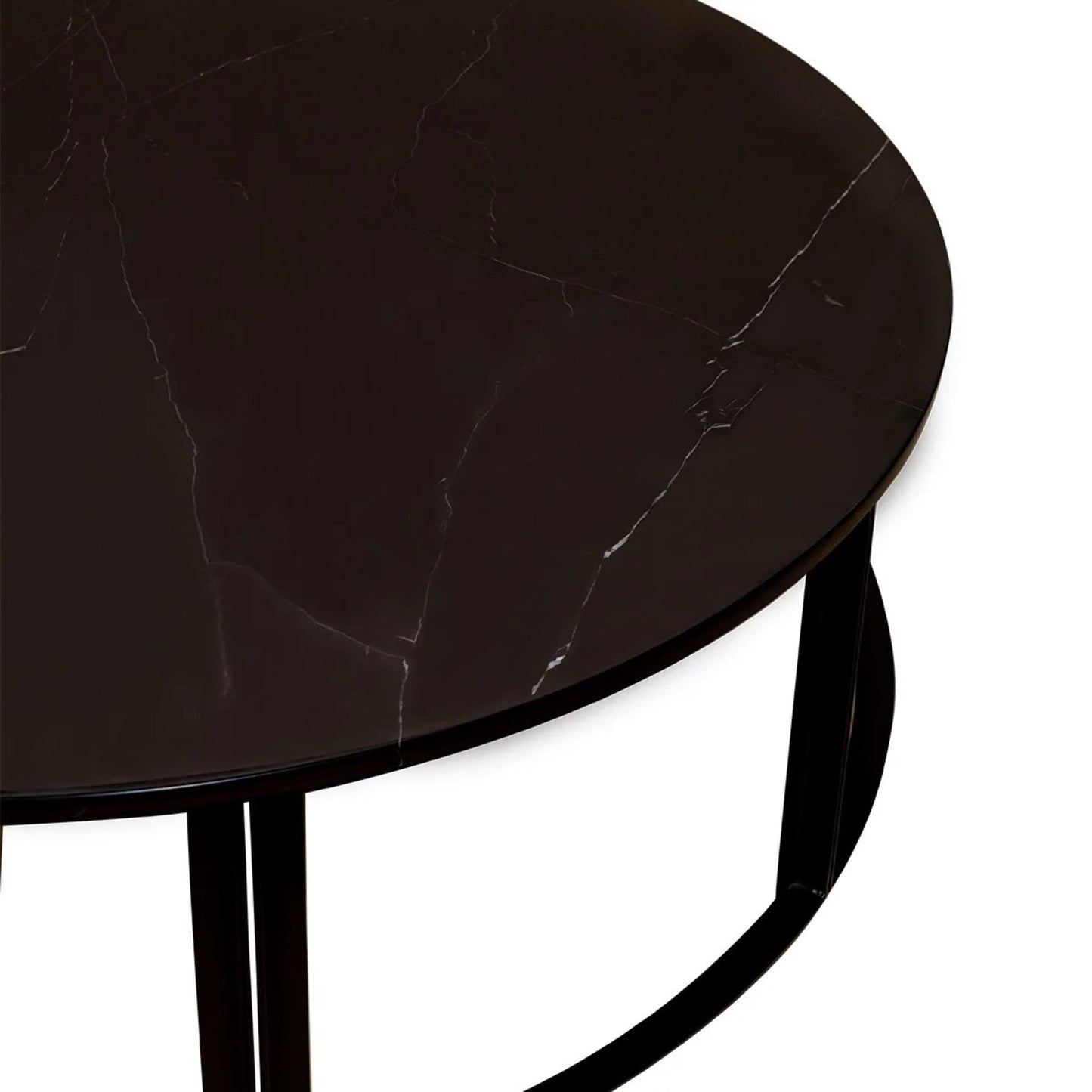 Bowie Marble Large Coffee Table - Black Coffee Table Cafe Lighting & Living