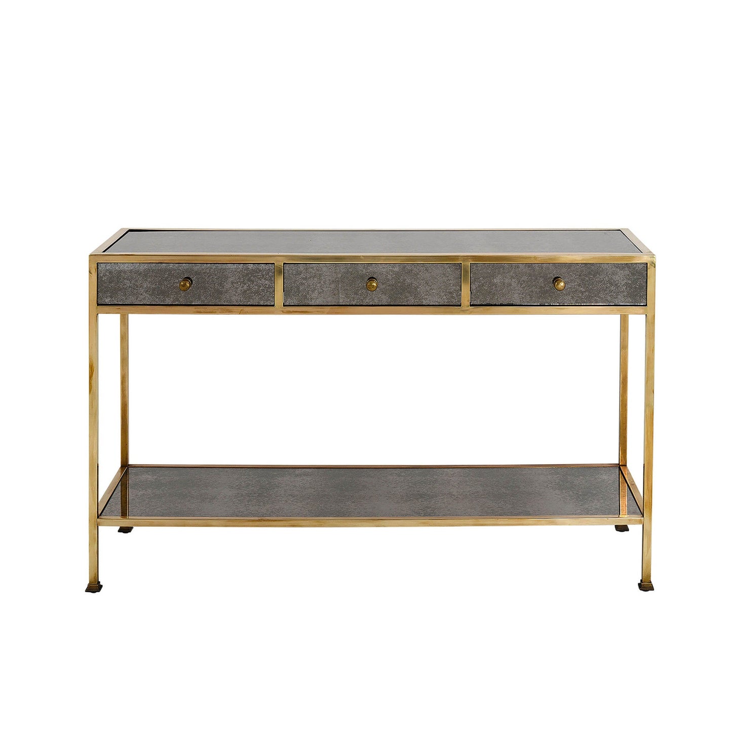 Briela Console Table - Antique Mirror & Brass Console Table Bloomingdales