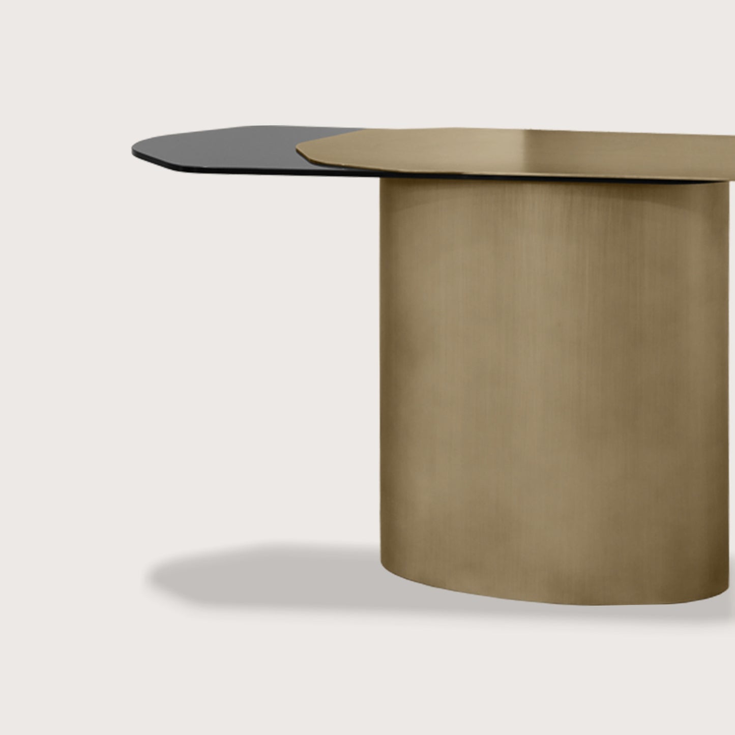 Carine Metal Console Table - Brass Console Table Raffine