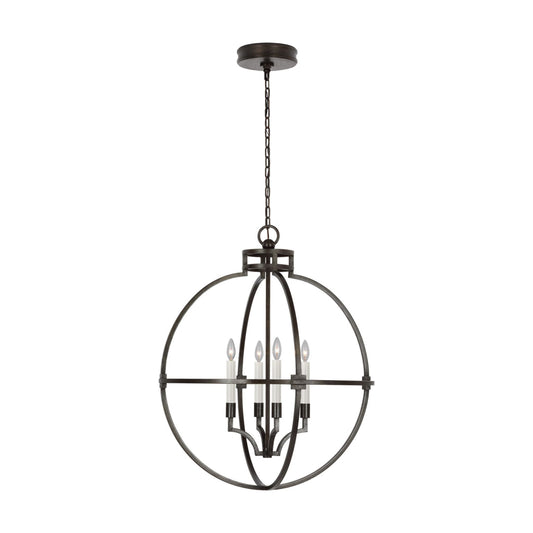 Chapman & Myers Lexie 30" Globe Lantern Light - Aged Iron Pendant Light Bloomingdales Lighting Aged Iron