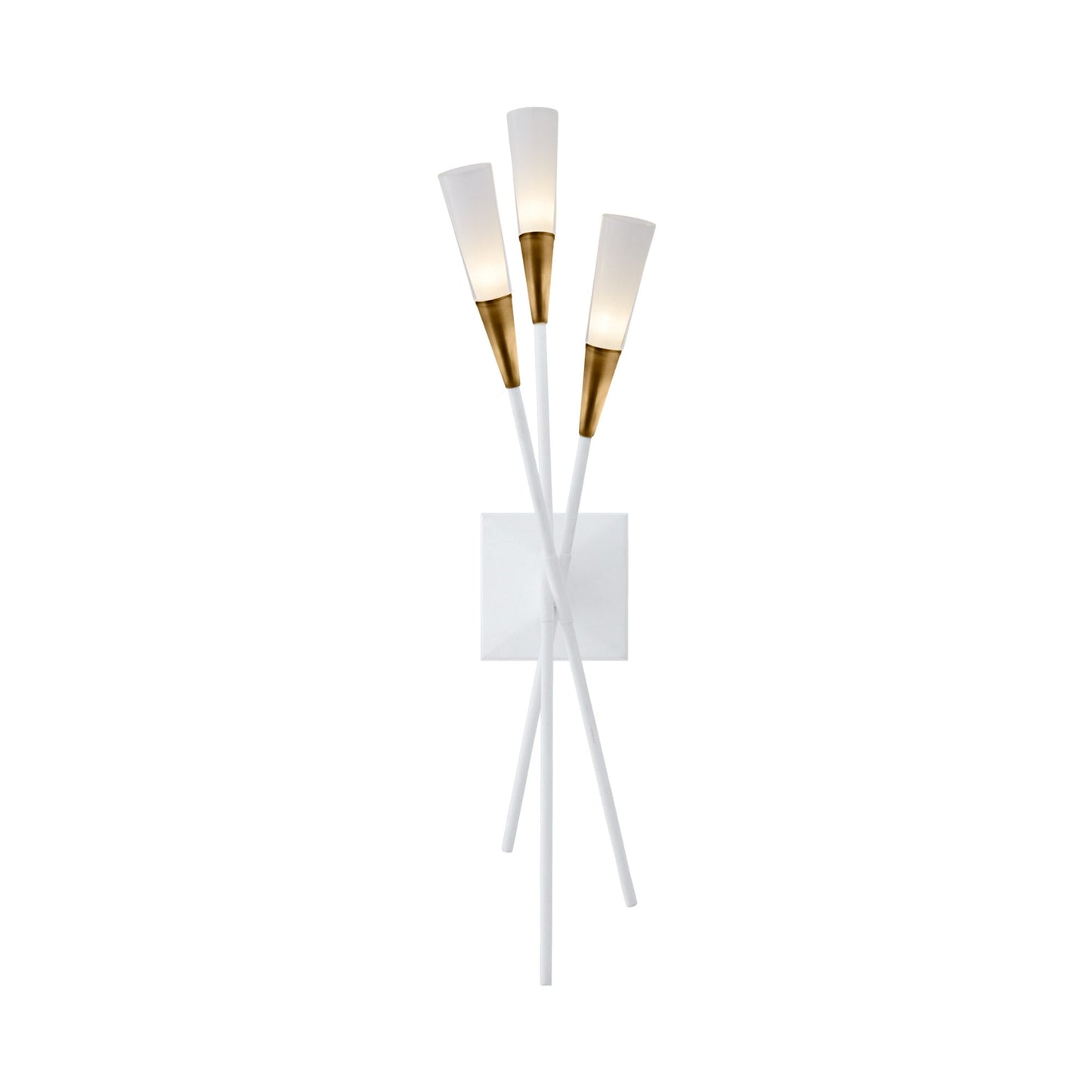 Chapman & Myers Stellar Triple Tail Wall Sconce - Matte Black Wall Light Bloomingdales Lighting Matte White