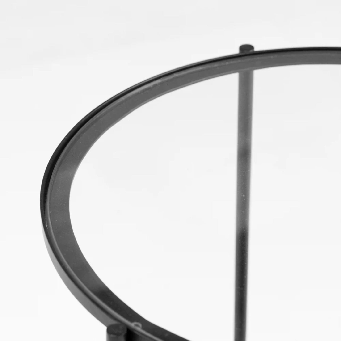 Chester Round Glass Side Table - Black Side Table M+Co Living
