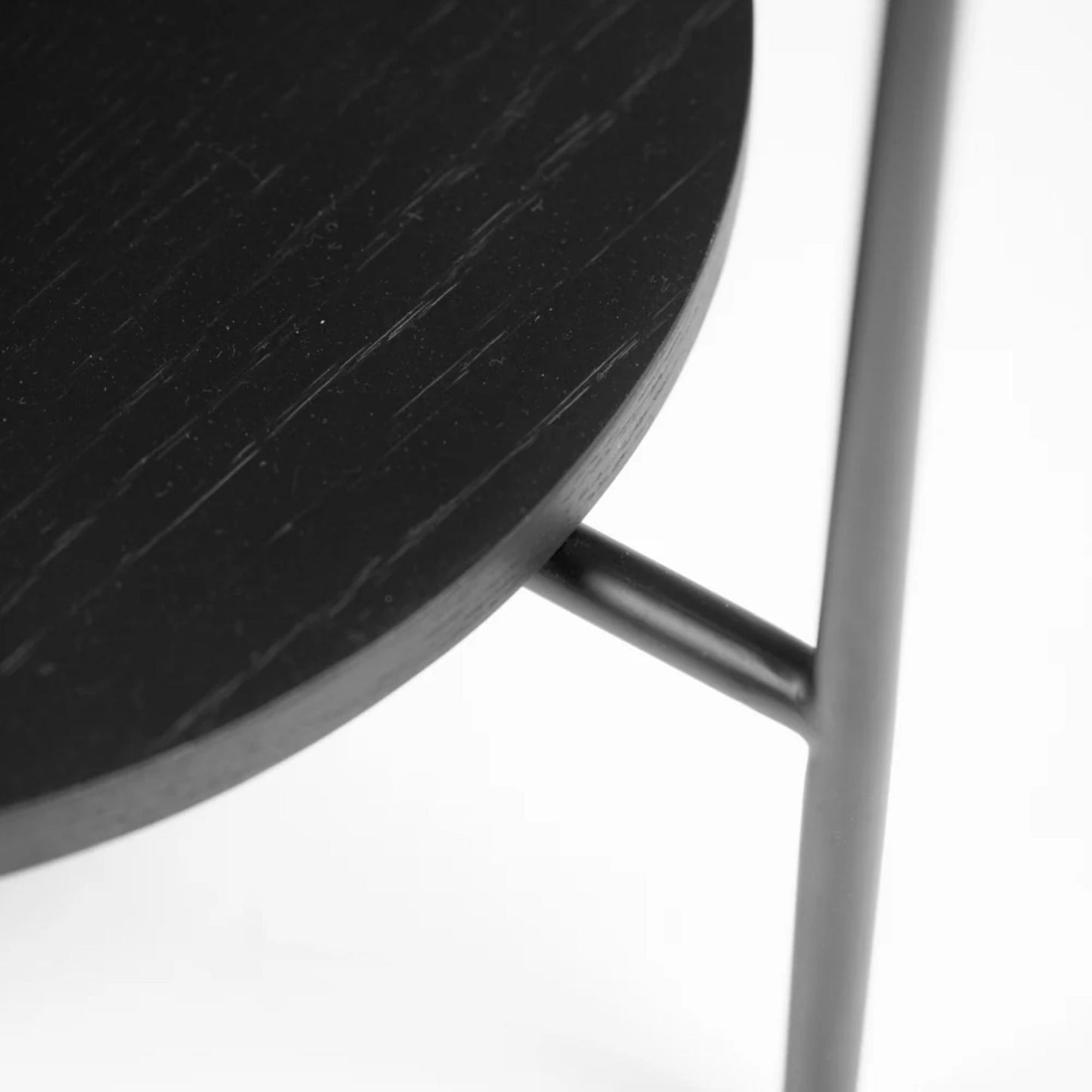 Chester Round Glass Side Table - Black Side Table M+Co Living