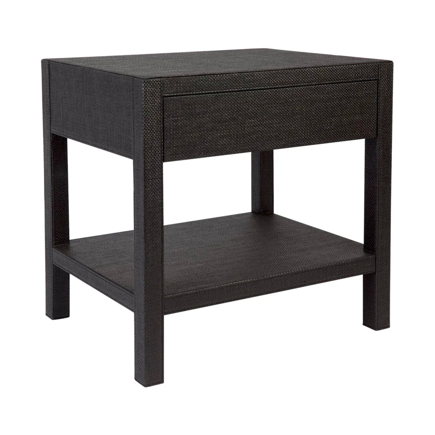 Chiswick Rattan Wrapped Bedside Table - Black Bedside Table Cafe Lighting & Living