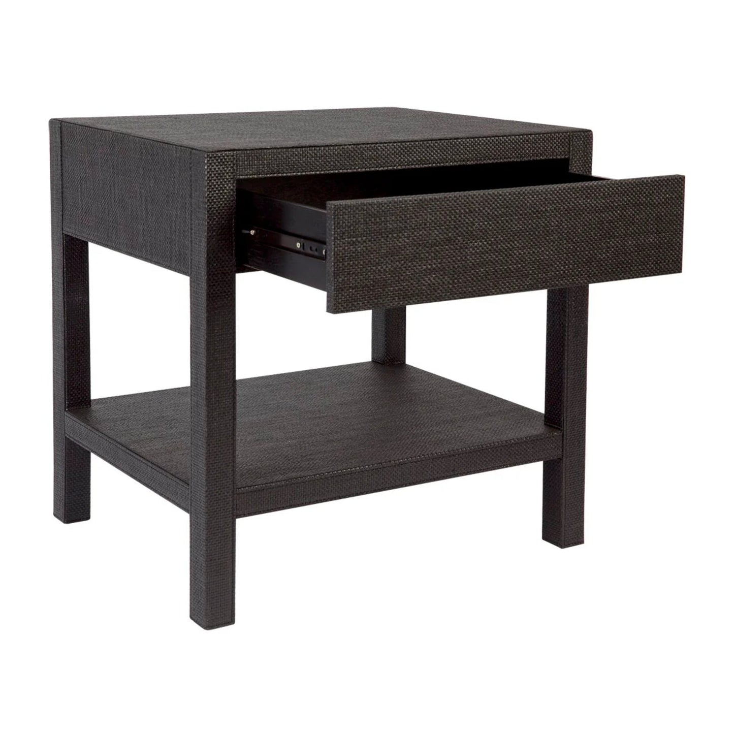 Chiswick Rattan Wrapped Bedside Table - Black Bedside Table Cafe Lighting & Living