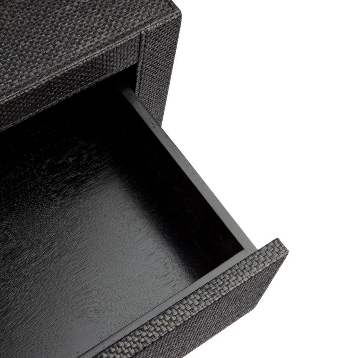 Chiswick Rattan Wrapped Bedside Table - Black Bedside Table Cafe Lighting & Living