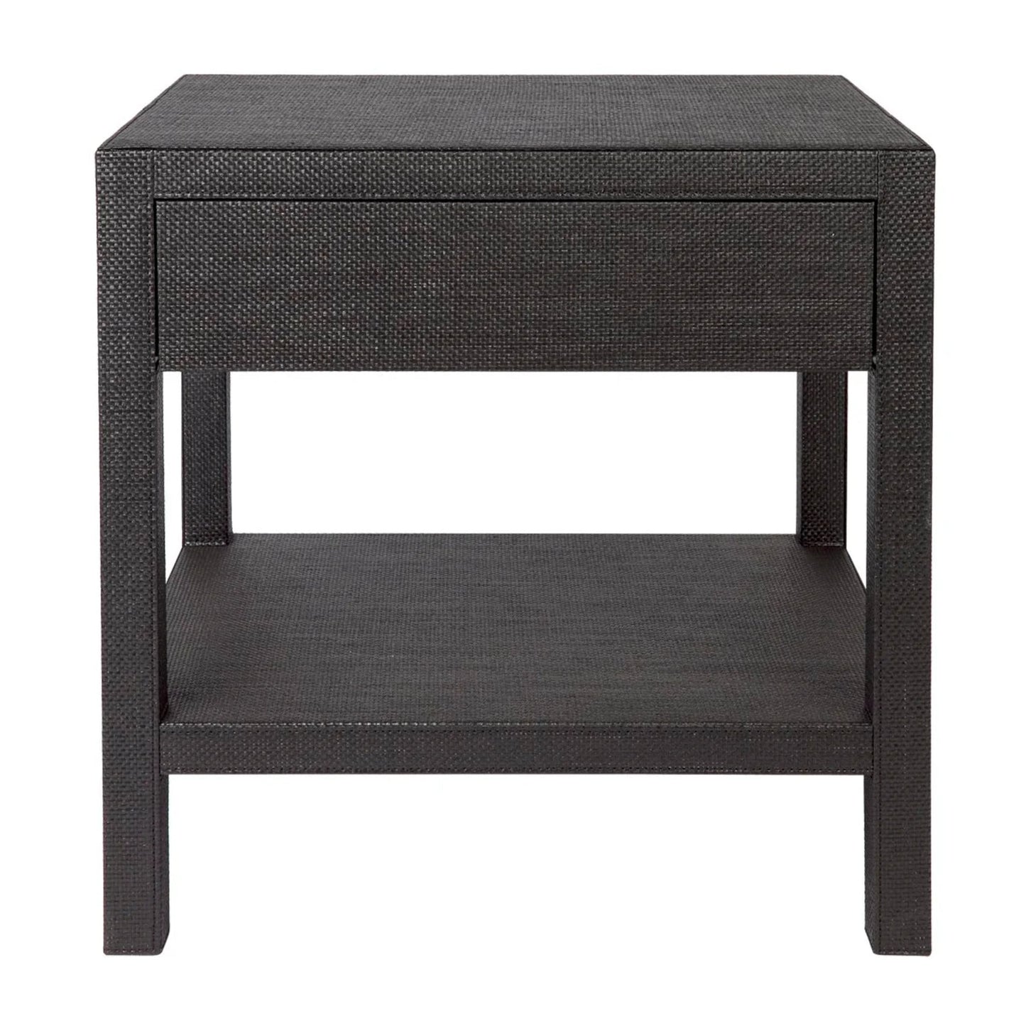 Chiswick Rattan Wrapped Bedside Table - Black Bedside Table Cafe Lighting & Living