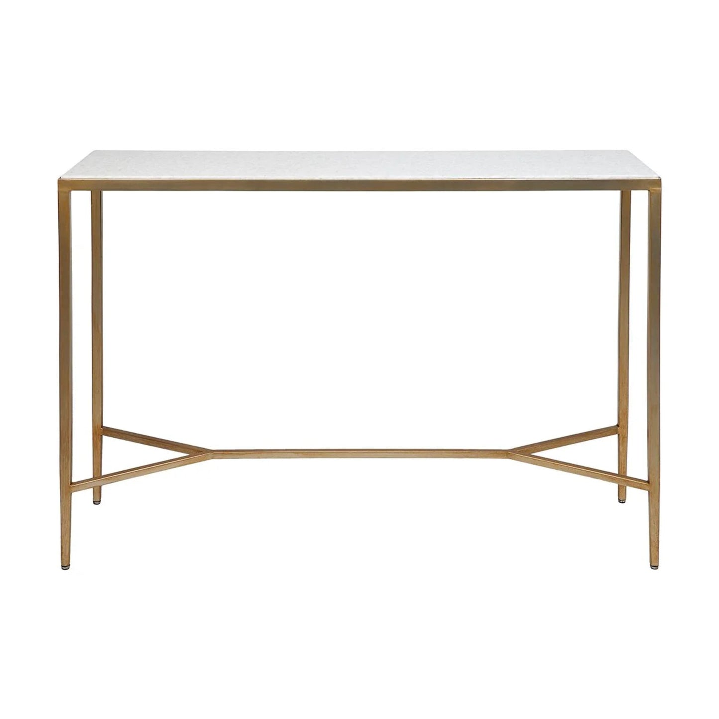Chloe Slim Large Stone Console Table - Antique Gold Console Table Cafe Lighting & Living Large