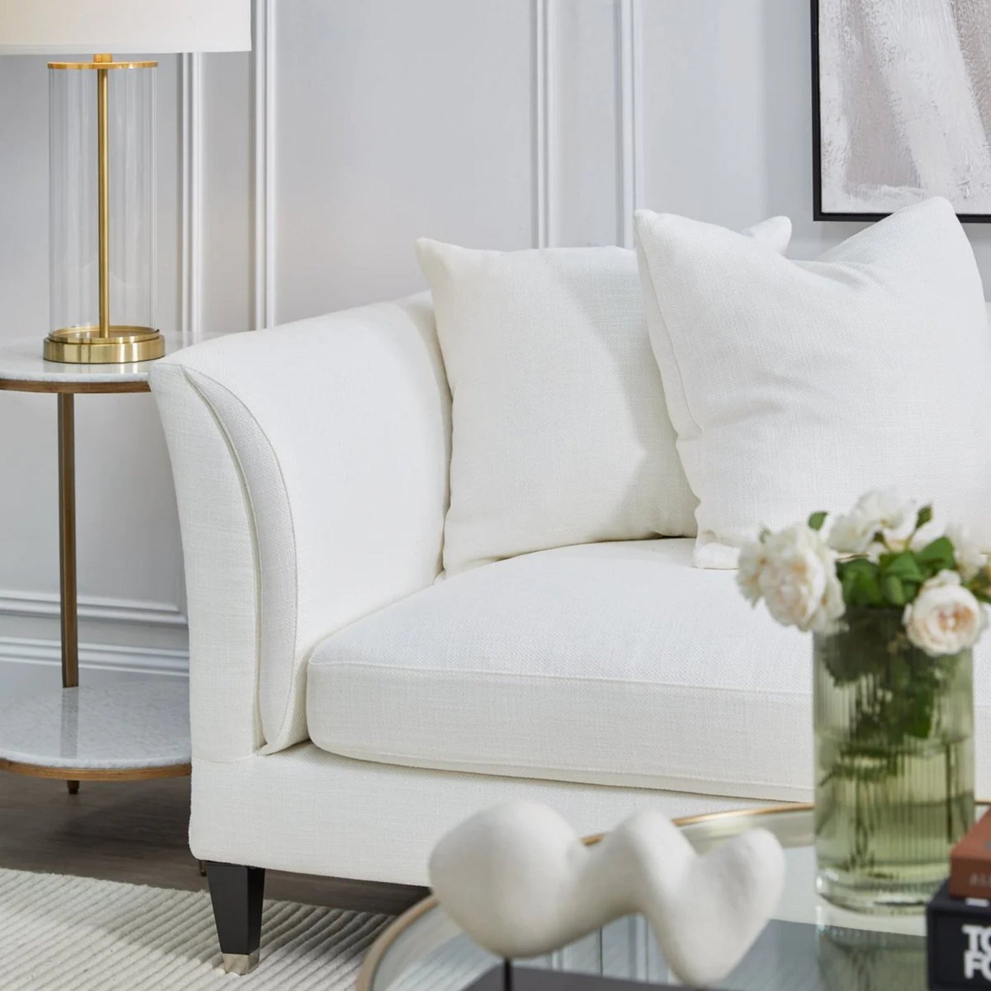 Chloe Stone Side Table - Antique Gold Side Table Cafe Lighting & Living
